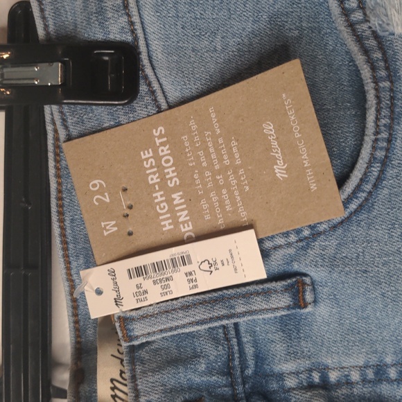 Madewell high-rise blue denim shorts NWT 29 - Picture 5 of 8